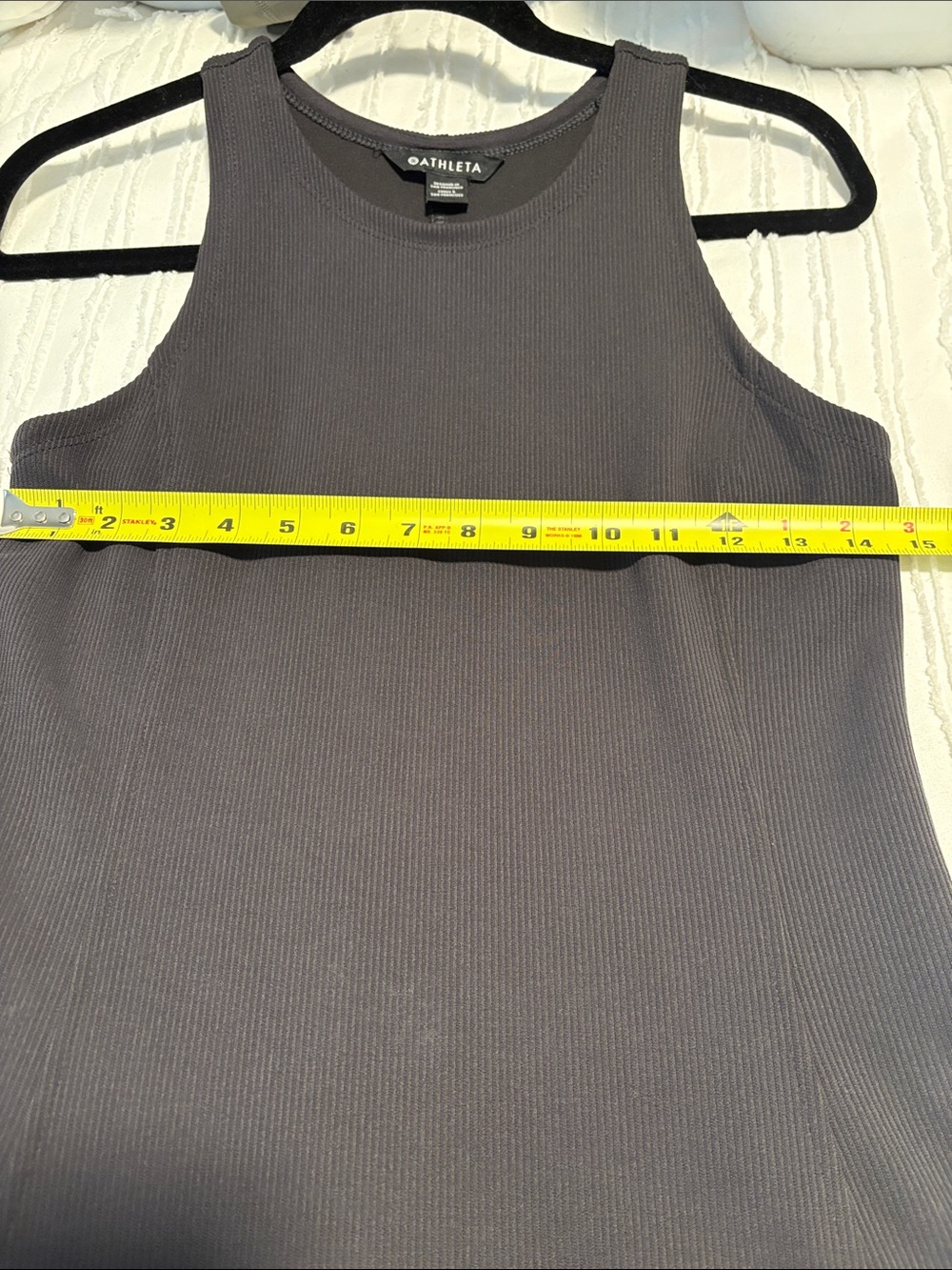 Athleta Black Sleeveless Ribbed Midi Dress - Picture 6 of 9